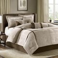 Madison Park Madison Park MP10-314 Madison Park Dallas 7 Piece Comforter Set; Khaki - King MP10-314